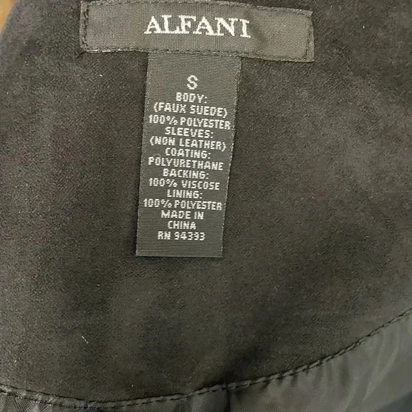 Alfani Black Leather Jacket - Picture 10 of 11
